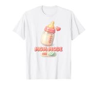 Modo mamá en biberón Linda Nueva mamá Día de la Madre Camiseta