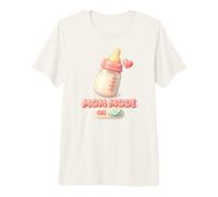 Modo mamá en biberón Linda Nueva mamá Día de la Madre Camiseta Premium