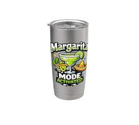 Modo Margarita Activado Funny Cinco Party Vaso térmico de acero inoxidable de doble pared