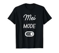 Modo Mei Activado Nombre Gracioso Camiseta gráfica económica, Hombre, Negro, M