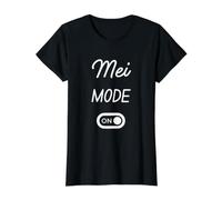 Modo Mei Activado Nombre Gracioso Camiseta gráfica económica, Mujer, Negro, S