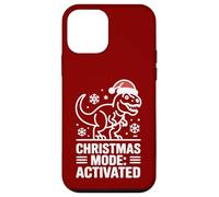 Modo navideño Activado Estilo Humor Dinosaurio Carcasa para iPhone 12 Mini