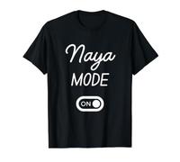 Modo Naya Activado Nombre Gracioso Camiseta gráfica económica, Hombre, Negro, XL