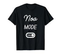 Modo Noa Activado Nombre Gracioso Camiseta gráfica económica, Hombre, Negro, XL