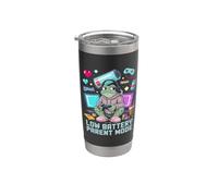 Modo padre de batería baja cansado jugador Vaso térmico de acero inoxidable de doble pared