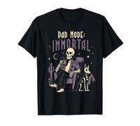Modo Papá Esqueleto Inmortal Halloween Papá Más Allá Humor Camiseta