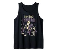 Modo Papá Esqueleto Inmortal Halloween Papá Más Allá Humor Camiseta sin Mangas
