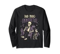 Modo Papá Esqueleto Inmortal Halloween Papá Más Allá Humor Manga Larga