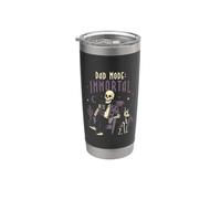 Modo Papá Esqueleto Inmortal Halloween Papá Más Allá Humor Vaso térmico de acero inoxidable de doble pared