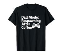 Modo Papá Respawn Después del Café Crianza Humor Jugador Camiseta