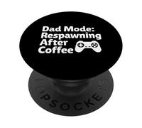 Modo Papá Respawn Después del Café Crianza Humor Jugador PopSockets PopGrip Adhesivo