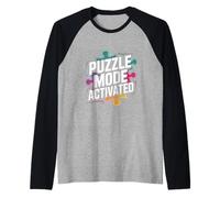 Modo Puzzle Activado Inteligente Desafío Cerebro Camiseta Manga Raglan