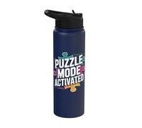 Modo Puzzle Activado Inteligente Desafío Cerebro Stainless Steel Insulated Water Bottle
