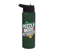Modo Puzzle Activado Inteligente Desafío Cerebro Stainless Steel Insulated Water Bottle