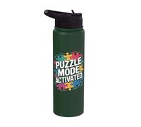 Modo Puzzle Activado Jigsaw Puzzle Lovers Juego Stainless Steel Insulated Water Bottle