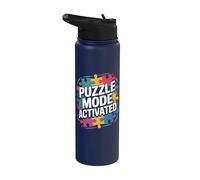 Modo Puzzle Activado Jigsaw Puzzle Lovers Juego Stainless Steel Insulated Water Bottle