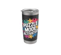 Modo Puzzle Activado Jigsaw Puzzle Lovers Juego Vaso térmico de acero inoxidable de doble pared