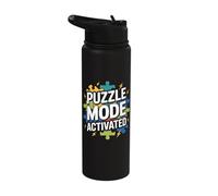 Modo Puzzle Activado Rompecabezas Diversión Stainless Steel Insulated Water Bottle