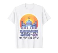 Modo Ramadán En Comer, Orar, Dormir, Repita Linda Mezquita Camiseta
