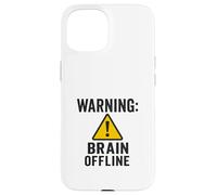 Modo sin conexión Cerebro Advertencia Carcasa para iPhone 15