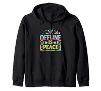Modo sin conexión Mente silenciosa Diseño de desintoxicación Digital Sudadera con Capucha