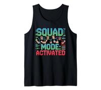 Modo Squad Activado Juego Amigos Grupo Divertido Videojuego Camiseta sin Mangas