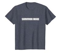 Modo Superviviente Camiseta, Niños, Azul Jaspeado, 12 años