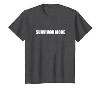 Modo Superviviente Camiseta, Niños, Jaspeado Oscuro, 12 años