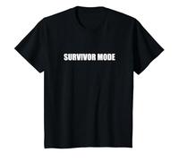 Modo Superviviente Camiseta, Niños, Negro, 12 años