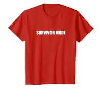 Modo Superviviente Camiseta, Niños, Rojo, 12 años