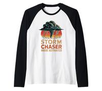 Modo Tormenta Activado Tornado Lightning Sunset Camiseta Manga Raglan