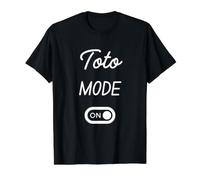 Modo Toto Activado Nombre Gracioso Camiseta gráfica económica, Hombre, Negro, XL