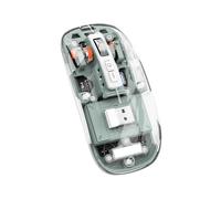 Modo Triple MagnéTico Transparente Compatible con RatóN InaláMbrico 2,4G Escritorio con un Solo Tipo-C Recargable (Verde)