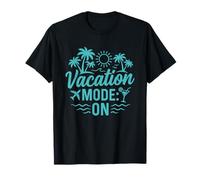 Modo Vacaciones En Palmeras Sol Avión Cóctel Playa Ambiente Camiseta