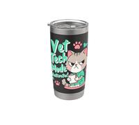 Modo Vet Tech Activado Funny Cat Veterinary Vaso térmico de acero inoxidable de doble pared
