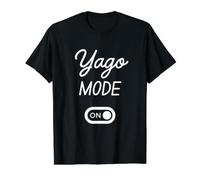 Modo Yago Activado Nombre Gracioso Camiseta gráfica económica, Hombre, Negro, M