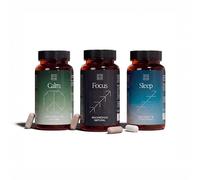 MODO ZZEN - Pack de 3 | Nootrópico para la Memoria, Energía y Concentración (FOCUS) + Ashwagandha KSM-66 para el Estrés (CALM) + Magnesio Bisglicinato y L-Triptófano para el Sueño Profundo (SLEEP)