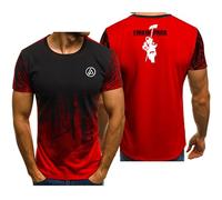 MODRYER Camiseta De Fitness para Hombre De Linkin Park Camisetas De Manga Corta De Verano Camisetas Deportivas Transpirables De Verano para Correr Camiseta Interior De Secado Rápido,Red-XXL