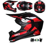 MODRYER Casco De Motocross Casco MTB Jóvenes Adultos Casco Integral Moto con Gafas Máscara Guantes, Hombre Mujer Casco Descenso para MX Enduro Quad ATV Off Road BMX Scooter,R-S