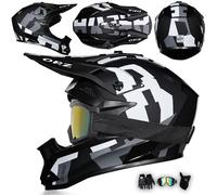 MODRYER Casco De Motocross Casco MTB Jóvenes Adultos Casco Integral Moto con Gafas Máscara Guantes, Hombre Mujer Casco Descenso para MX Enduro Quad ATV Off Road BMX Scooter,B-M