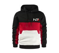 MODRYER Sudadera con Capucha para Hombre con Estampado De Mass Effect N7 Sudadera para Jóvenes Adultos Sudadera con Forro Polar Sudadera Deportiva para Correr Chándales Tops,A-3XL