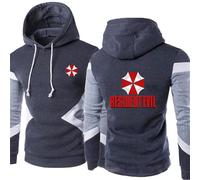 MODRYER Sudadera con Capucha para Hombre Jersey con Capucha De Vellón para Resident Sweatshirt para Evil Suéter Ajustado De Manga Larga para Umbrella Sudaderas Casuales Tops,Grey-M