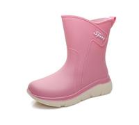 MODSGUE Botas de goma cortas para mujer, botas de jardín, transpirables, antideslizantes, impermeables, botines de goma, informales, de jardín, vintage, botas de lluvia, botas de agua, botas de nieve