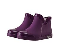 MODSGUE Botas de goma para mujer, medias altas, cortas, de lluvia, de vela, antideslizantes, semigoma, para jardín, impermeables, resistentes al viento, botas de lluvia, morado, 40 EU