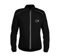 MODSGUE Chaqueta de ciclismo para hombre, a prueba de viento, chaqueta de ciclismo con cremallera off, chaqueta Softshell básica, cómoda, cortavientos para ciclismo, chaqueta de entretiempo, Negro