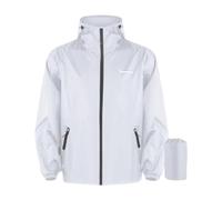 MODSGUE Chaqueta de ciclismo para hombre, impermeable, transpirable, con capucha, para correr, para invierno, otoño, básica, para senderismo, Blanco, M