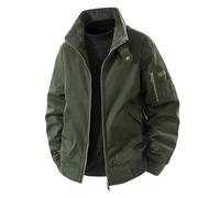 MODSGUE Chaqueta de forro polar para hombre, fina, ligera, cortavientos, chaqueta de invierno, chaqueta softshell, impermeable, cortavientos, transpirable, cómoda, chaqueta básica con capucha, verde