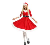 MODSGUE Disfraz de Navidad sexy de Papá Noel, vestido de Navidad, festival de Papá Noel, ropa de mujer, cómodo, cosplay, fiesta, suéter de Navidad para mujeres y niñas