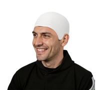 MODSGUE Gorro calvo, gorro de látex, gorro de peluca, gorro calvo, sombrero semicalvo, gorro calvo, gorro calvo, falso divertido cabeza calva, para adultos, cosplay, Blanco, Talla única