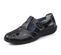 MODSGUE Mujer Frente Cerrado Zapatos de Verano Huecos Transpirables Sandalias Deportivas Ligeras Zapatos de Playa Verano Básicas Sandalias de Trekking Ligeras Cómodas Sandalias de Senderismo, Negro